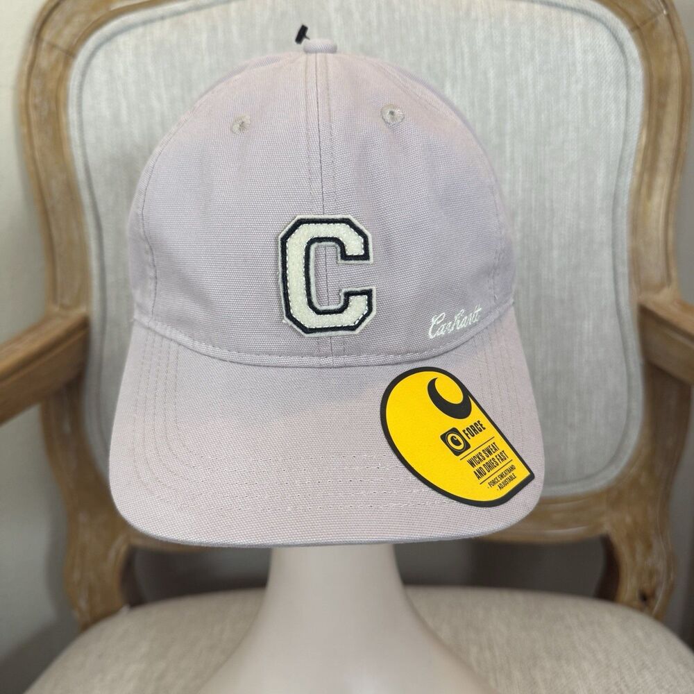 New Carhartt canvas c patch Cap Pink Strapback Force Logo One Size summer unisex